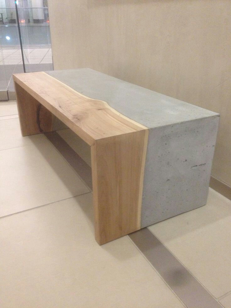wood and concrete coffee table