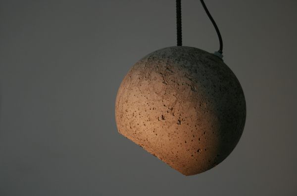 hanging concrete lamp shade