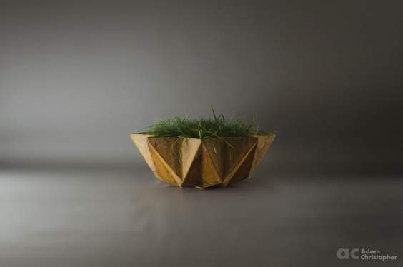 large corten steel effect bowl planter