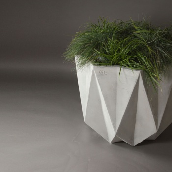 large modern concrete planter
