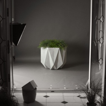 large geometric planter