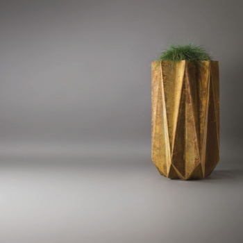 rusty looking contemporary designer planter